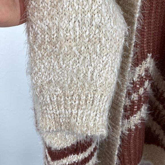 Alya eyelash long sleeve open front cardigan sweater size M - Picture 3 of 10